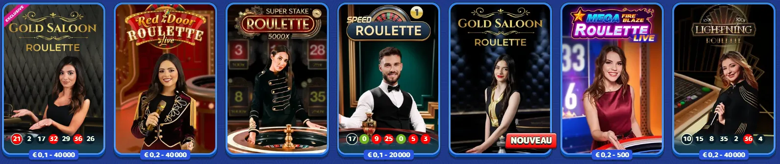 Casino en direct du Pistolo Casino avec croupiers réels